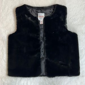 Cat & Jack Black Faux Vest Jacket size S(6/6x) & L(10/12